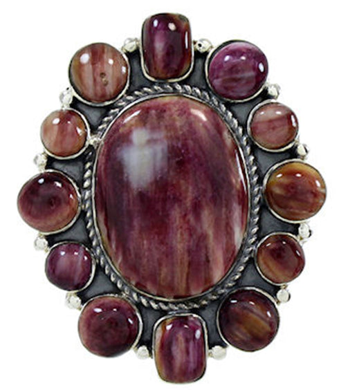 Southwest Purple Oyster Shell Large Statement Ring Size 7-3/4 BW72907
